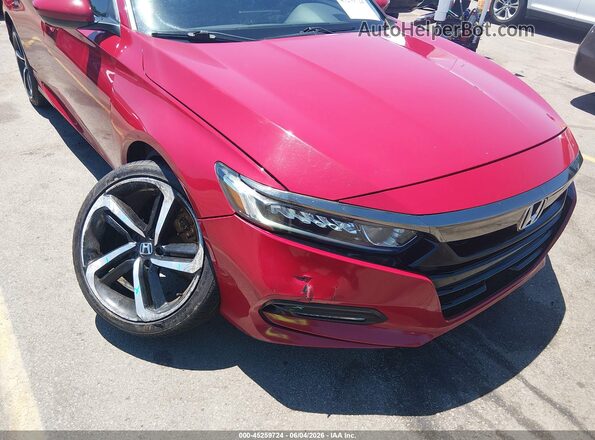 1HGCV1F38KA088283 2019 HONDA ACCORD Red Widok z przodu