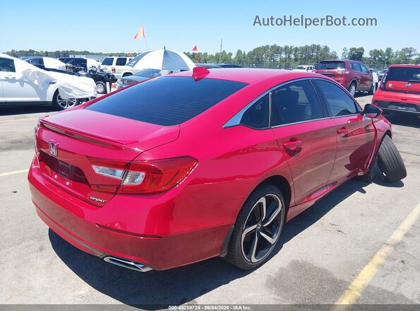 1HGCV1F38KA088283 2019 HONDA ACCORD Red Tył prawy