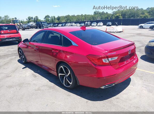 1HGCV1F38KA088283 2019 HONDA ACCORD Red Tył lewy