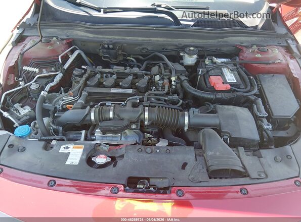 1HGCV1F38KA088283 2019 HONDA ACCORD Red Widok z tyłu