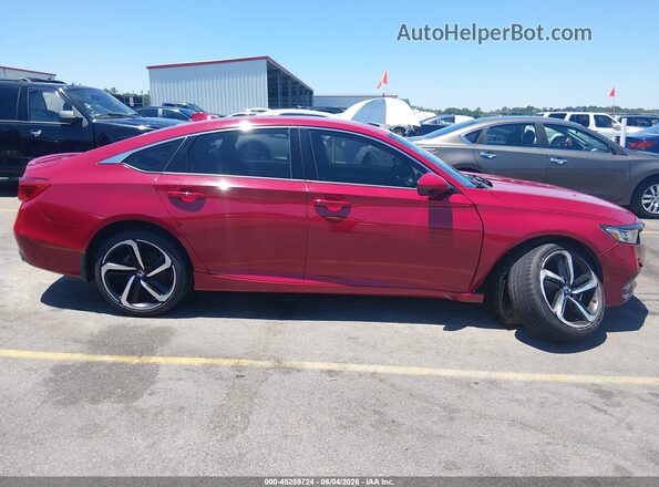1HGCV1F38KA088283 2019 HONDA ACCORD Red Widok wnętrza z tyłu