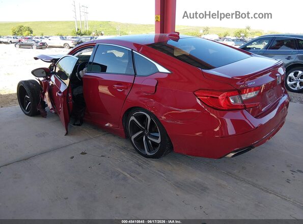 1HGCV1F38KA101131 2019 HONDA ACCORD Red Trasero izquierdo
