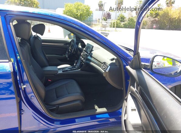 1HGCV1F38KA101422 2019 HONDA ACCORD Blue Widok wnętrza z przodu