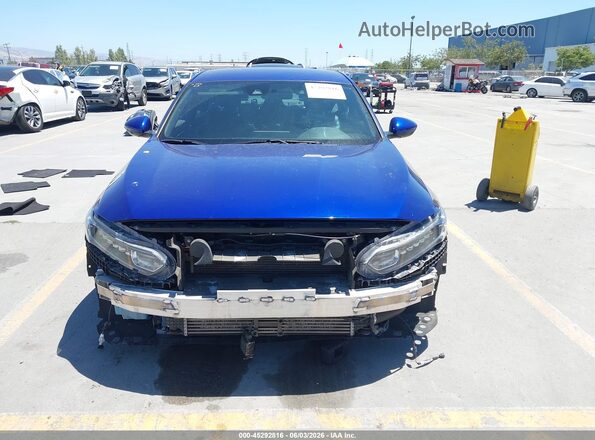 1HGCV1F38KA101422 2019 HONDA ACCORD Blue Widok z przodu