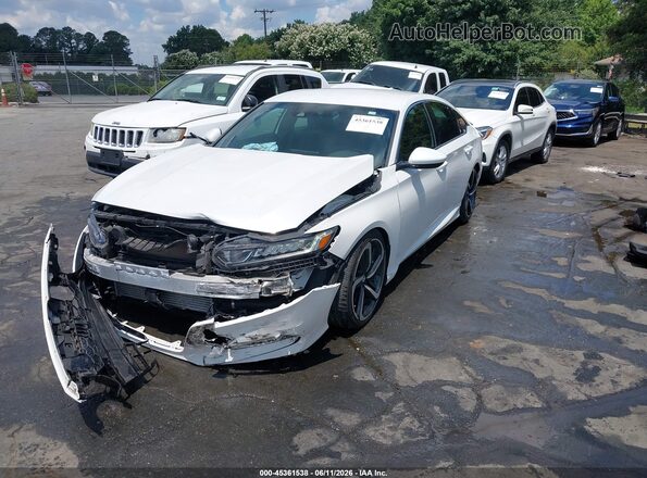 1HGCV1F38KA120309 2019 HONDA ACCORD White Przód lewy