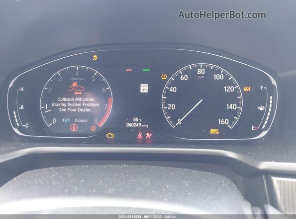 1HGCV1F38KA120309 2019 HONDA ACCORD White Widok tylnych siedzeń