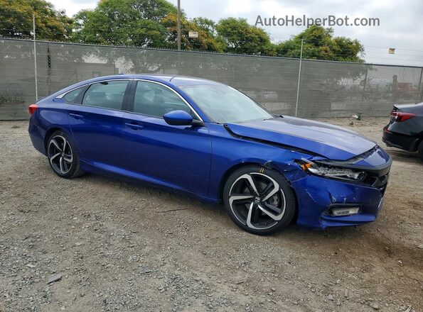 1HGCV1F38KA123601 2019 HONDA ACCORD Blue 