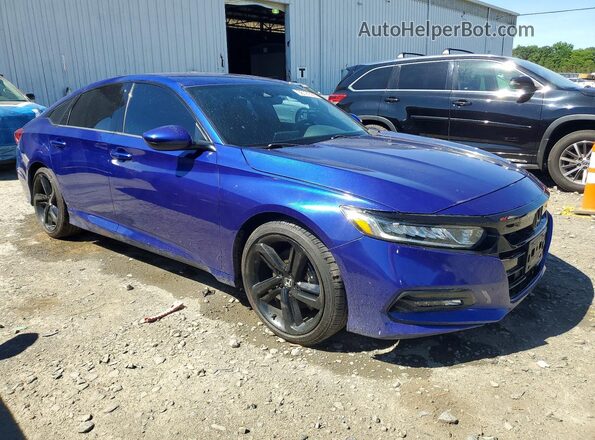 1HGCV1F38KA144108 2019 HONDA ACCORD Blue 