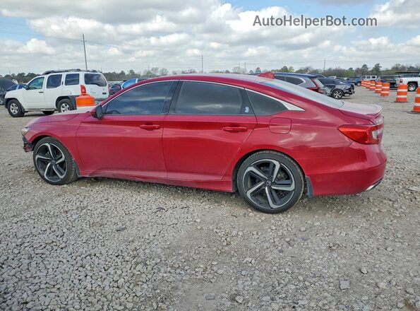 1HGCV1F38KA144416 2019 HONDA ACCORD Red Задня ліва чверть