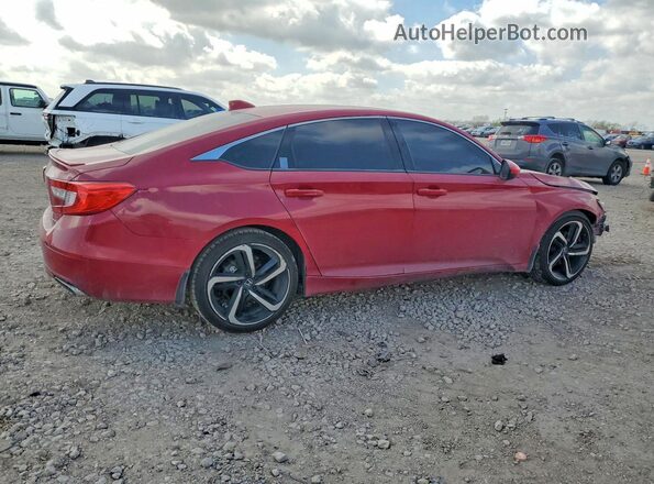 1HGCV1F38KA144416 2019 HONDA ACCORD Red Задня права чверть