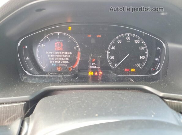 1HGCV1F38KA144416 2019 HONDA ACCORD Red Вид щитка приладів
