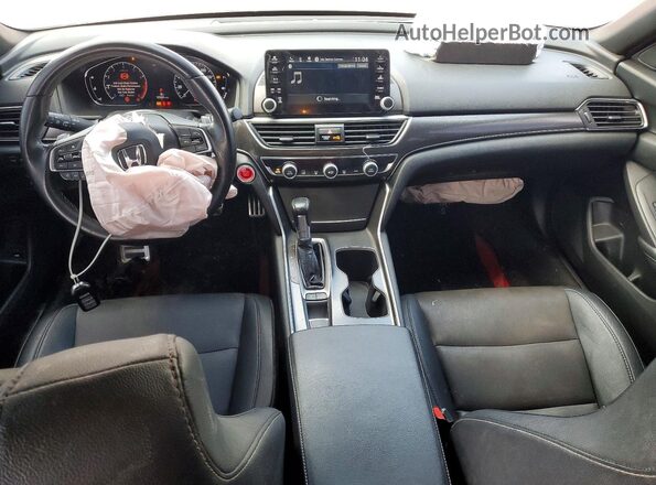 1HGCV1F38KA144416 2019 HONDA ACCORD Red Вид панелі приладів