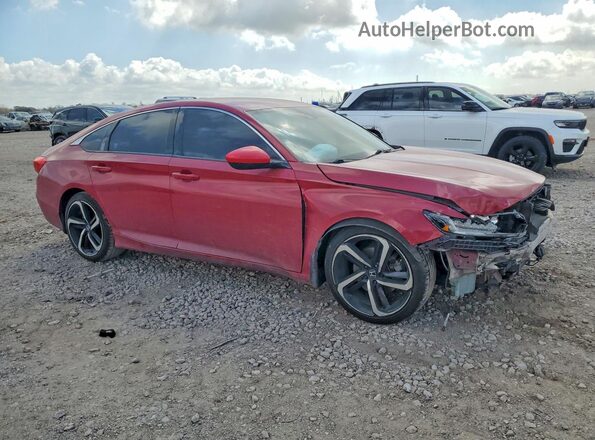 1HGCV1F38KA144416 2019 HONDA ACCORD Red Передня права чверть