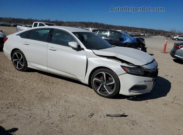 1HGCV1F38KA155996 2019 HONDA ACCORD White Front right