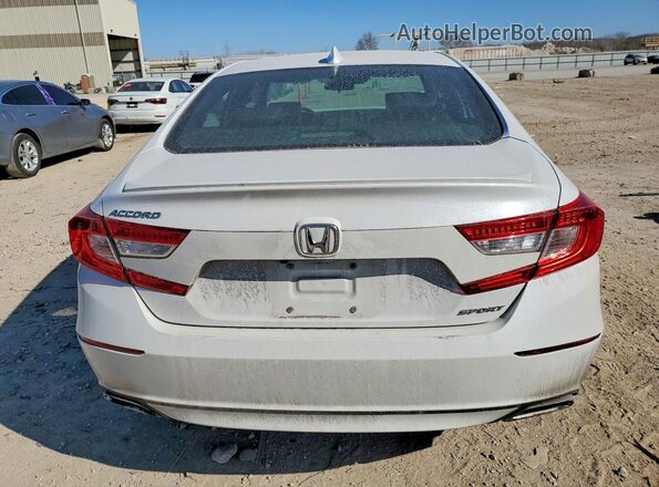 1HGCV1F38KA155996 2019 HONDA ACCORD White Rear view