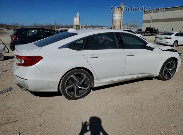 1HGCV1F38KA155996 2019 HONDA ACCORD White Rear right