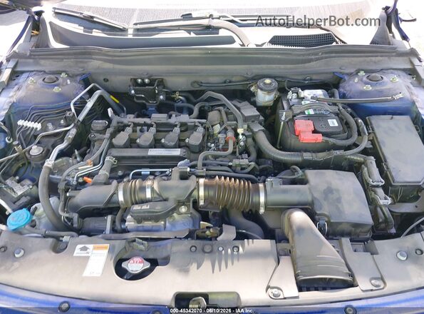 1HGCV1F38KA160325 2019 HONDA ACCORD Blue Rear view