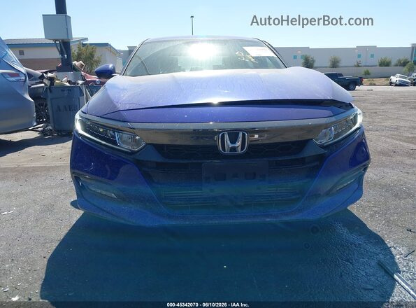 1HGCV1F38KA160325 2019 HONDA ACCORD Blue Instrument cluster view