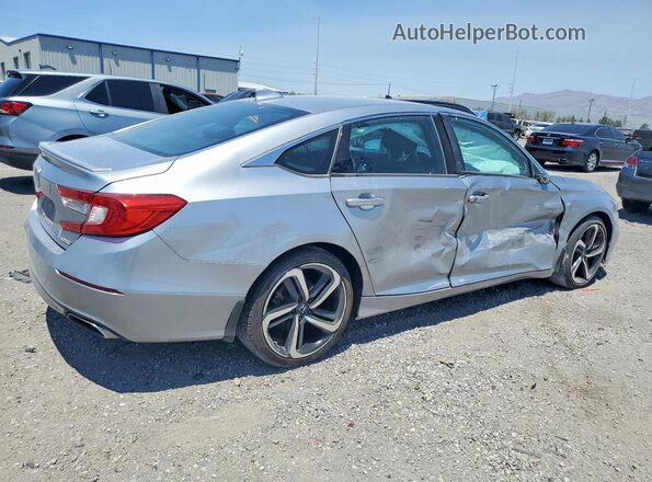 1HGCV1F38KA160888 2019 HONDA ACCORD Silver Trasero derecho