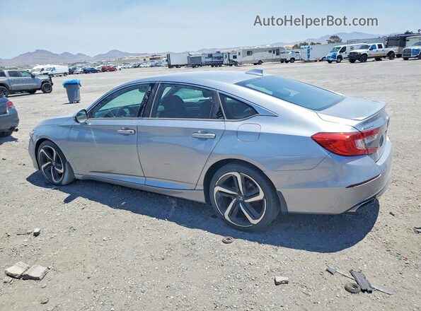 1HGCV1F38KA160888 2019 HONDA ACCORD Silver Trasero izquierdo