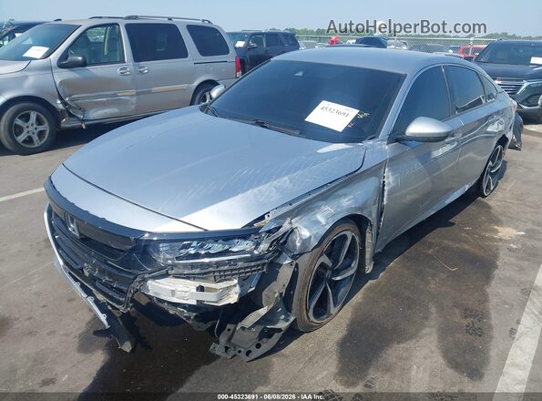 1HGCV1F38LA054734 2020 HONDA ACCORD Silver Front left