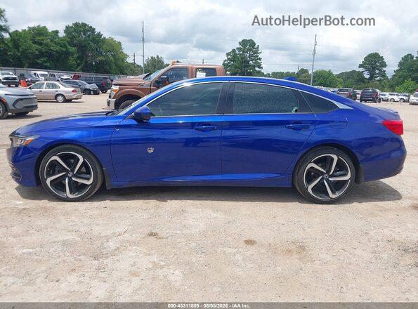 1HGCV1F38LA057410 2020 HONDA ACCORD Blue Դիմացի տեսք