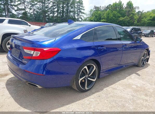 1HGCV1F38LA057410 2020 HONDA ACCORD Blue Հետևի աջ