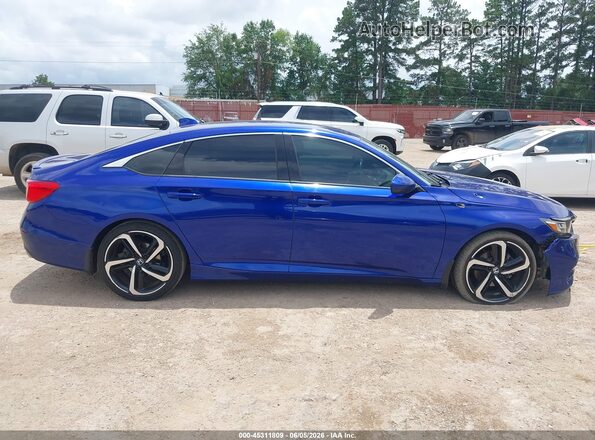 1HGCV1F38LA057410 2020 HONDA ACCORD Blue Սալոնի հետևի տեսք