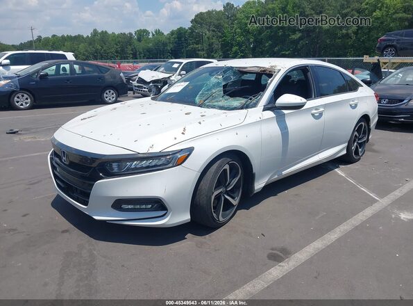 1HGCV1F38LA062963 2020 HONDA ACCORD Белый Передняя левая четверть