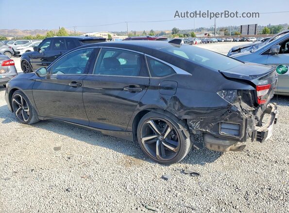 1HGCV1F38LA073624 2020 HONDA ACCORD Black Trasero izquierdo