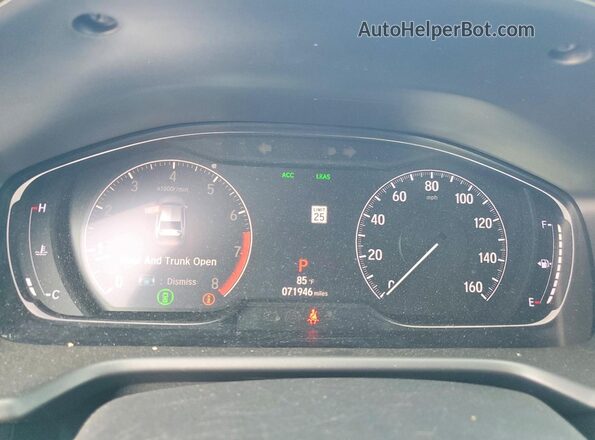 1HGCV1F38LA073624 2020 HONDA ACCORD Black Vista del cuadro de instrumentos