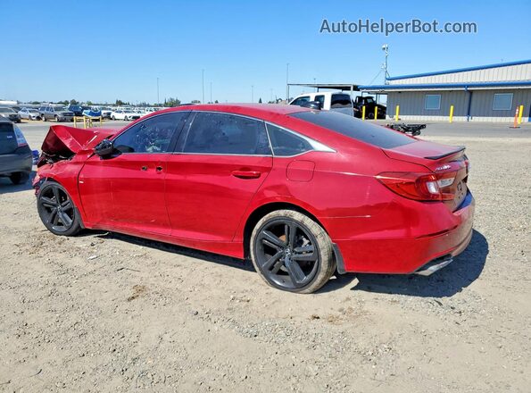 1HGCV1F38MA004112 2021 HONDA ACCORD Red Tył lewy
