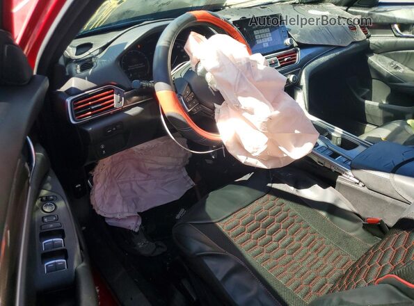 1HGCV1F38MA004112 2021 HONDA ACCORD Red Widok deski rozdzielczej