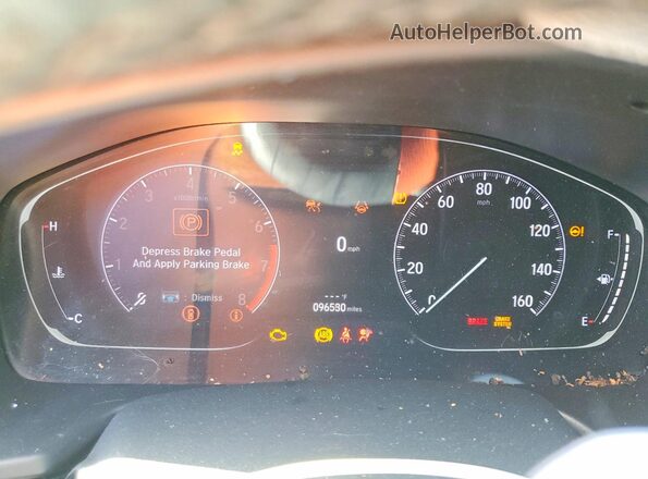1HGCV1F38MA004112 2021 HONDA ACCORD Red Widok zestawu wskaźników