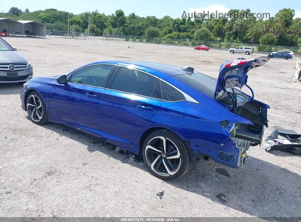 1HGCV1F38MA007379 2021 HONDA ACCORD Blue უკანა მარცხენა