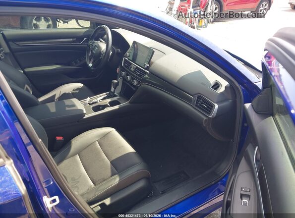 1HGCV1F38MA007379 2021 HONDA ACCORD Blue წინა სალონის ხედი