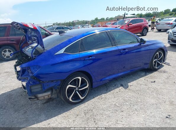 1HGCV1F38MA007379 2021 HONDA ACCORD Blue უკანა მარჯვენა