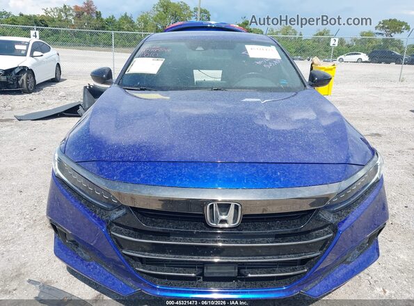 1HGCV1F38MA007379 2021 HONDA ACCORD Blue ხელსაწყოთა პანელის ხედი