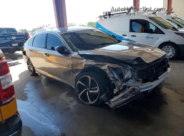 1HGCV1F38MA120989 2021 HONDA ACCORD Silver Przód prawy