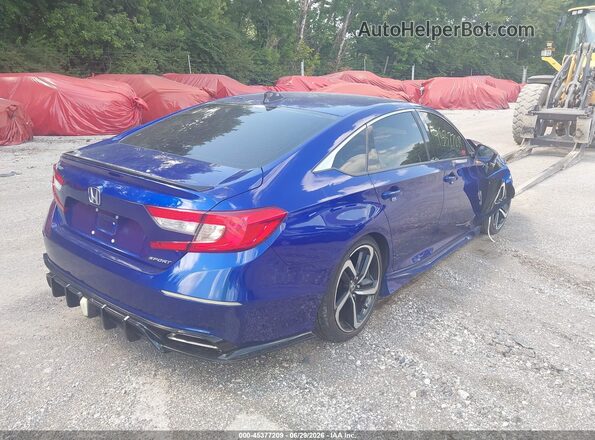 1HGCV1F38MA124587 2021 HONDA ACCORD Blue Հետևի աջ
