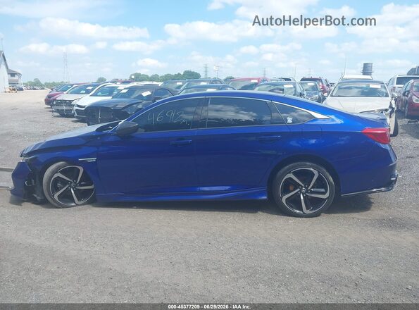 1HGCV1F38MA124587 2021 HONDA ACCORD Blue Սալոնի 360 աստիճան տեսք