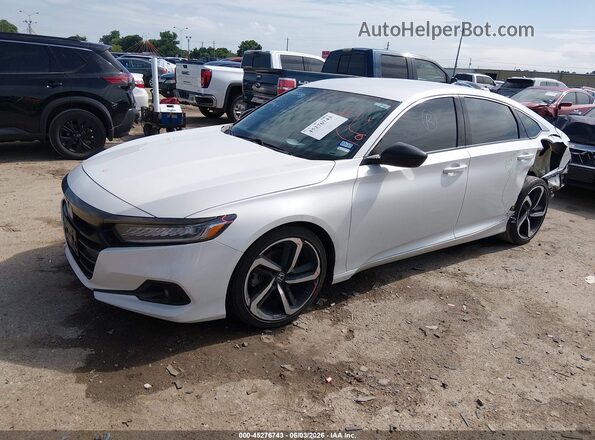 1HGCV1F38NA037855 2022 HONDA ACCORD White Przód lewy