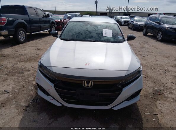 1HGCV1F38NA037855 2022 HONDA ACCORD White Widok zestawu wskaźników