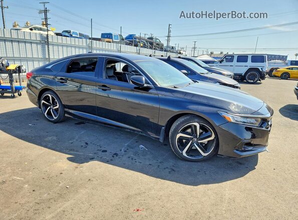 1HGCV1F38NA053019 2022 HONDA ACCORD Black Front right