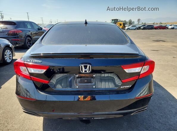 1HGCV1F38NA053019 2022 HONDA ACCORD Black Rear view