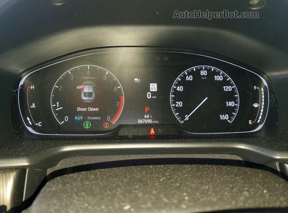 1HGCV1F38NA079376 2022 HONDA ACCORD Белый Вид щитка приборов