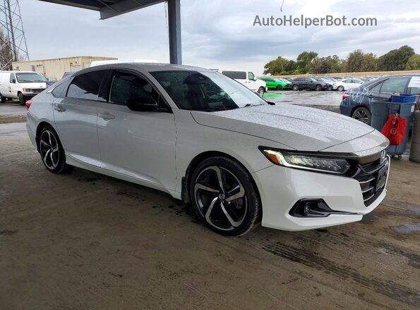 1HGCV1F38NA079376 2022 HONDA ACCORD Белый Передняя правая четверть