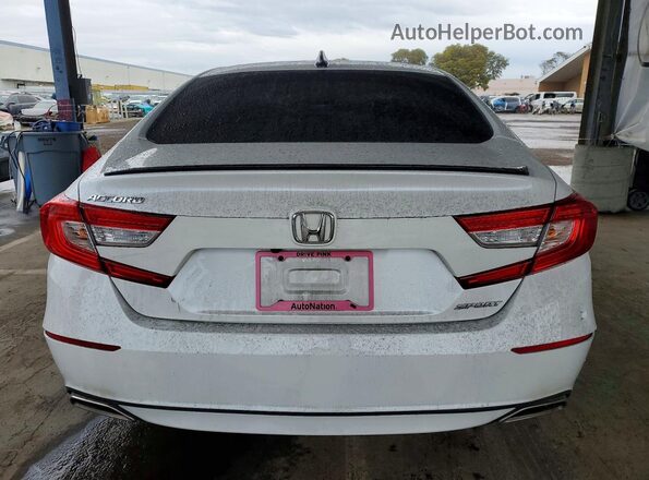 1HGCV1F38NA079376 2022 HONDA ACCORD Белый Вид сзади