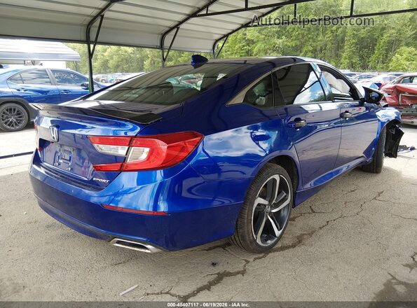 1HGCV1F39JA009184 2018 HONDA ACCORD Blue Trasero derecho