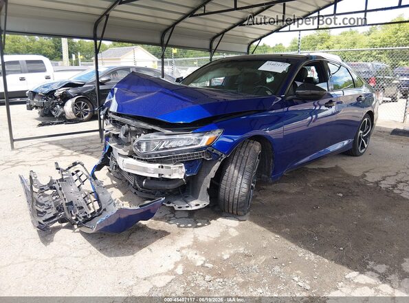 1HGCV1F39JA009184 2018 HONDA ACCORD Blue Vista tres cuartos delantera izquierda